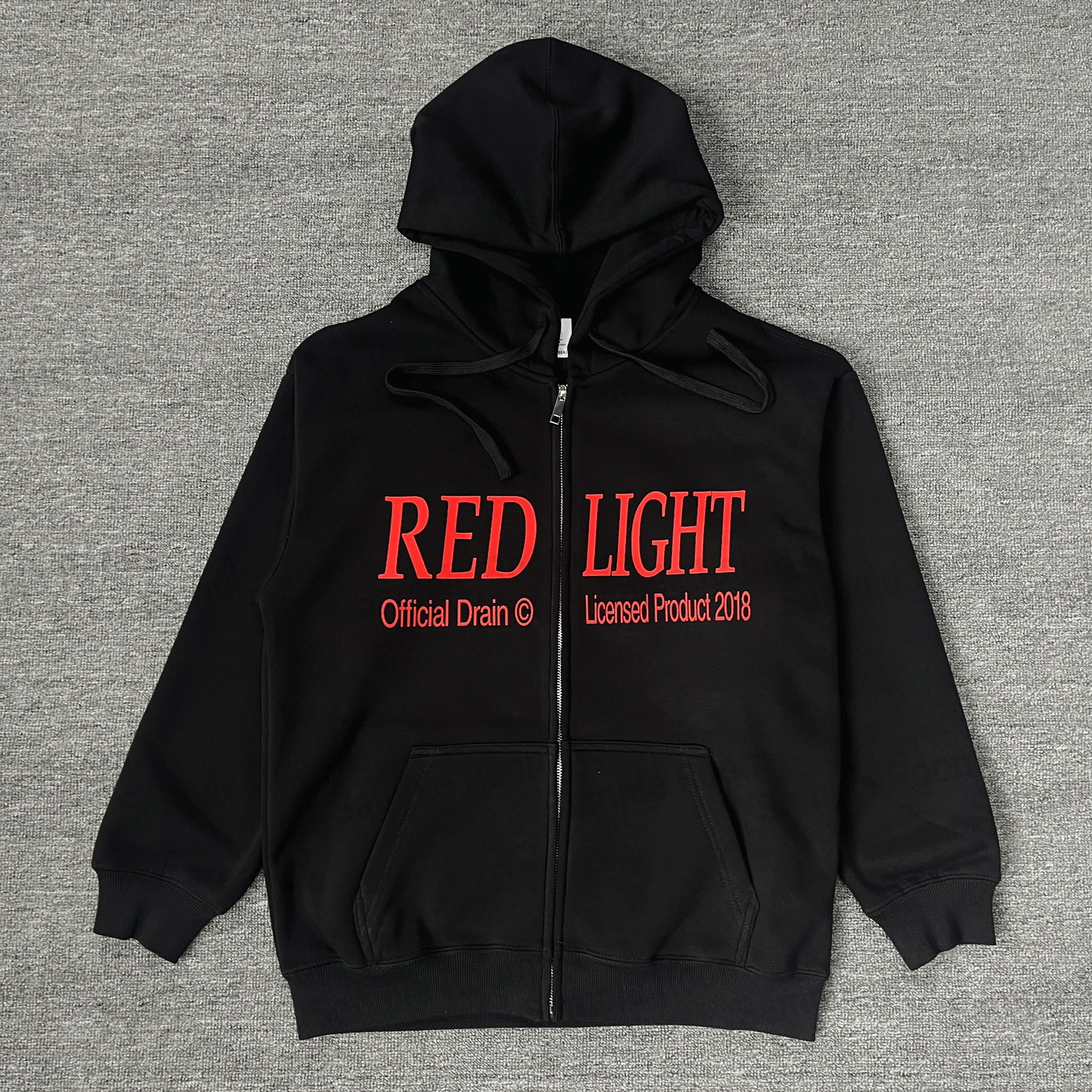 Sweatshirt with zipper, black cardigan, autumn long-sleeve, American style, loose fit