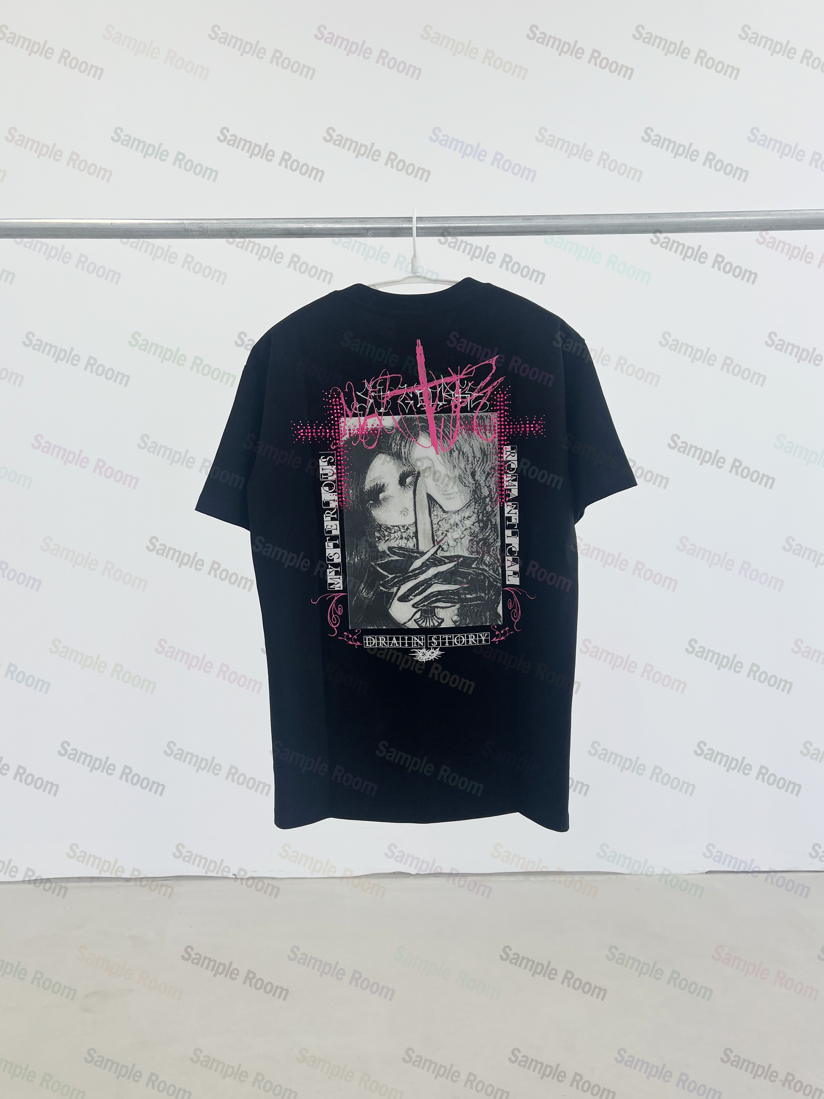 Bladee martyr tour T-shirt x draingang круглый вырез печать Футболка, 无品牌/无注册商标 