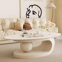 Fafftype Cream Wind Tea Table Oval SILENT WIND SMALL FAMILY TYPE LIVING ROOM HOME INS WIND TEA TABLE TABLE