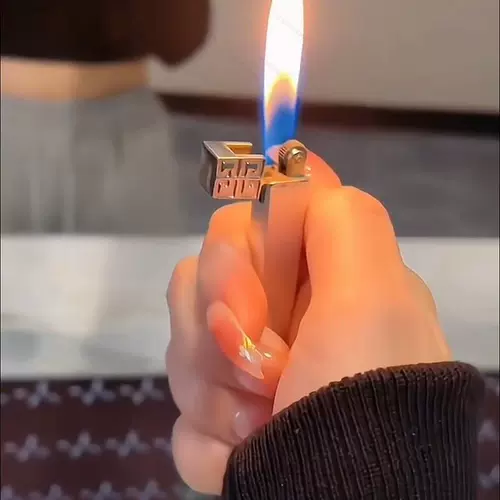 Высококачественная ветрозащитная маленькая зажигалка, креативный металлический портсигар