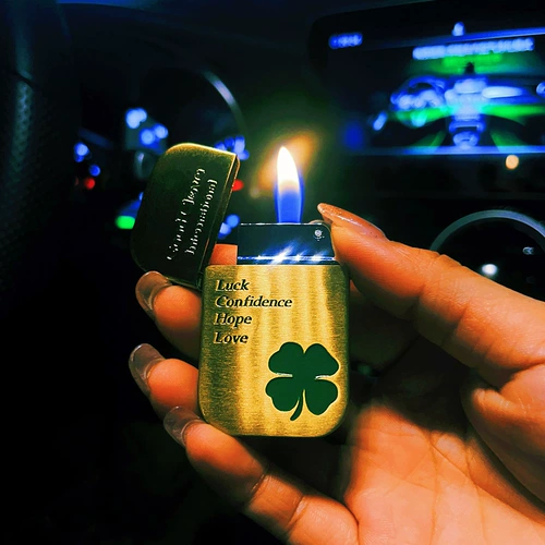 Надувной счастливый клевер, металлическая зажигалка