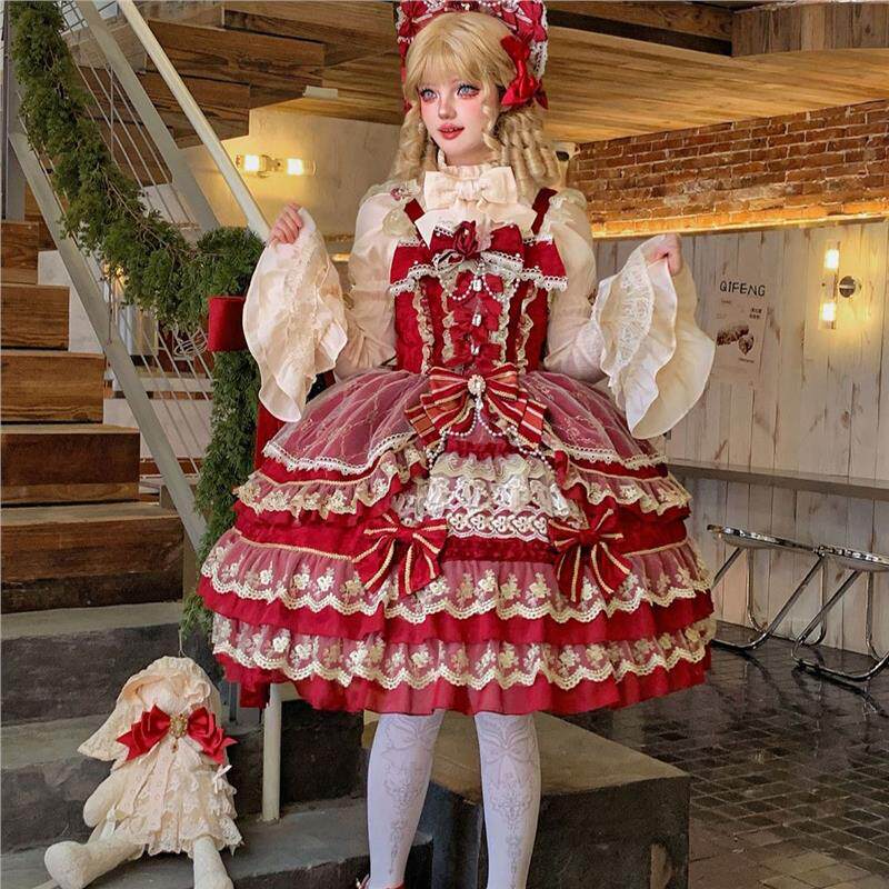 韩菇凉~原创设计Lolita洋装doll感jsk吊带洋装春秋冬天_lolita洛丽塔_淘宝游戏网