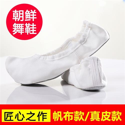 Korean Traditional Dance Shoes Hook Shoes White Classical Dance Shoes Indoor Practice Dance Shoes Flat-bottomed Dance Shoes-Taobao