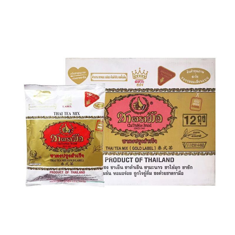 Thai Original Imported Milk Tea, Thai Tea, Thai Milk Tea, Golden Tea 400g Whole Box 12 Packs, Local Color Version