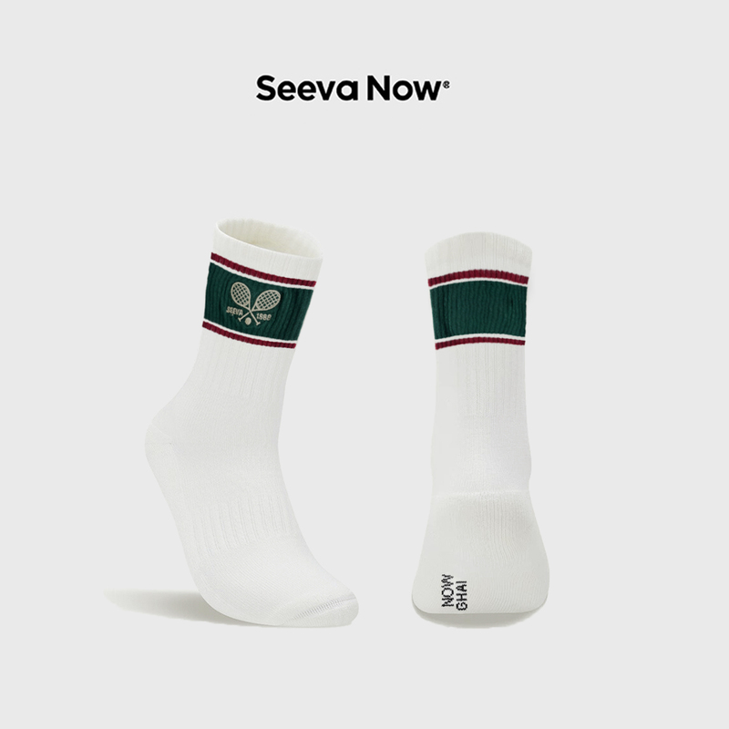 Seevanow Tennis Sports Socks with Towel Bottom, Sweat-Absorbent and Breathable Mid-Calf Socks for Women, Old Money Style Badminton Socks Seevanow Tennis Sports Socks with Towel Bottom, Sweat-Absorbent and Breathable Mid-Calf Socks for Women, Old Money Style Badminton Socks