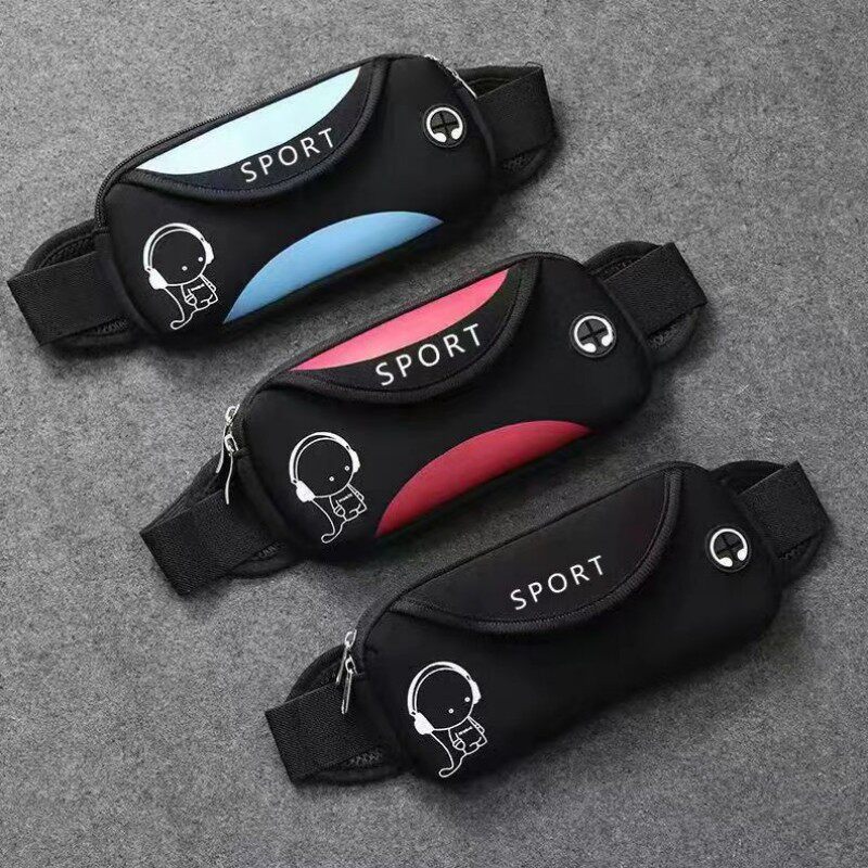 新しい携帯電話バッグ／ウエストバッグ。ランニングやスポーツに最適。男女兼用。目立たず、大容量、多機能、防水、薄型。