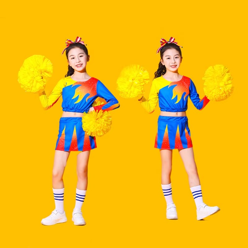 Children's cheerleaders Conserve primary and middle school students Games cheerleaders perform men and women's group bodybuilding drills-Taobao