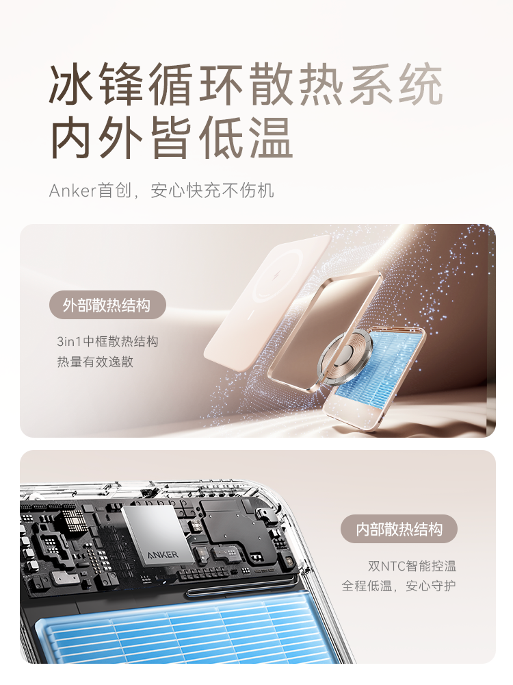 [New National Standard 3C Certification, Airline Approved] Anker Magnetic Power Bank Ultra-Thin Wireless Magsafe Magnetic Power Bank Mini Compact Portable Suitable for iPhone 16