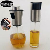 Wanglilai glass oil bottle spray bottle 304 stainless steel push-type lid mist spray seasoning bottle hotel supplies