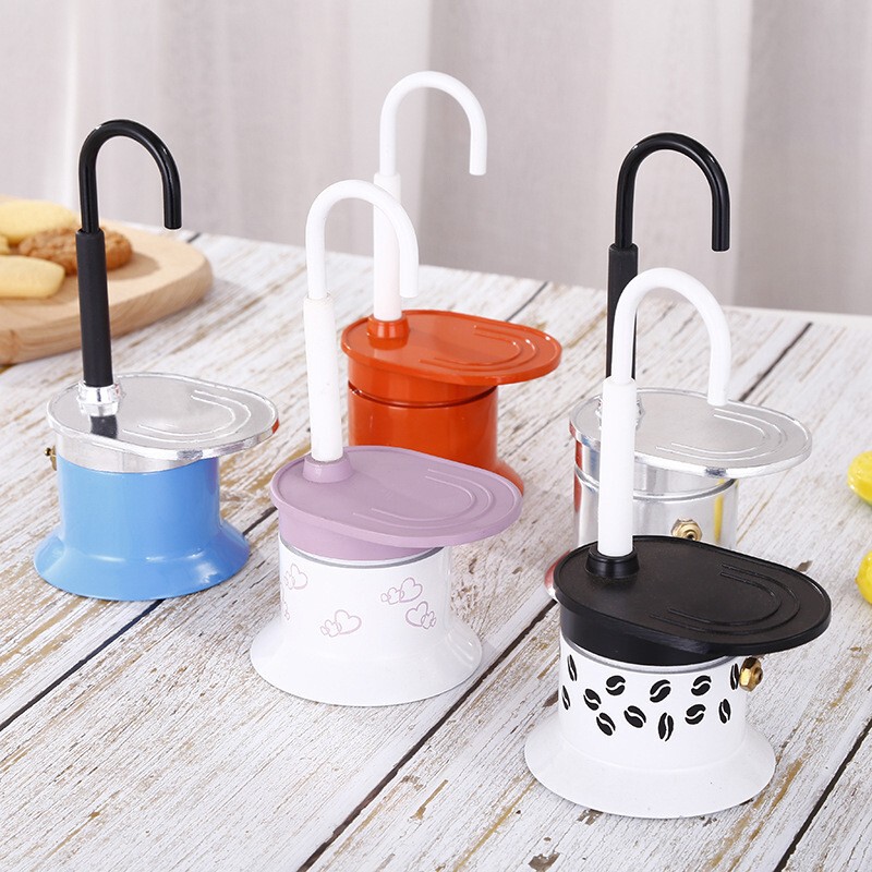 Aluminum Alloy Single Tube 50ml Household Moka Pot Mini Single Cup Coffee Pot Italian Coffee Pot Aluminum Alloy Single Tube 50ml Household Moka Pot Mini Single Cup Coffee Pot Italian Coffee Pot