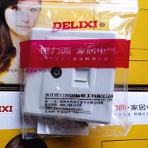 Розетка-выключатель Delixi тип 86 Серия CD220 ТВ телефон цельная розетка телефон ТВ