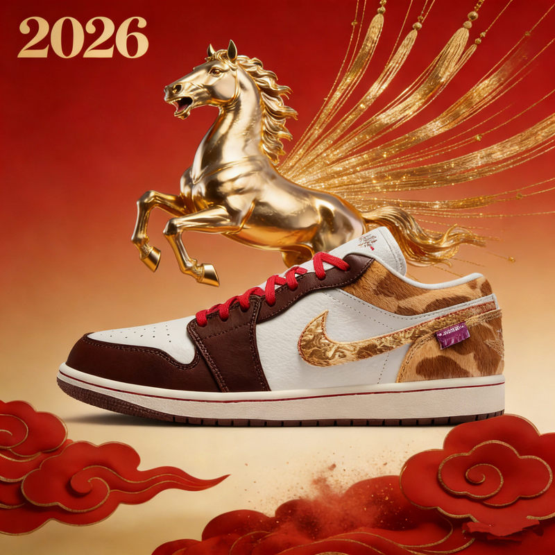 2026 Spring New Year Edition Dunk Year of the Horse Limited Edition Unleashed Wild Horse Smoke Gray Unisex Casual Sneakers Sports Shoes