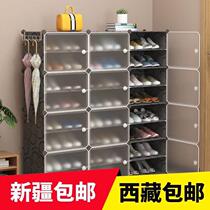 Xinjiang Tibet simple shoe cabinet home entrance dustproof economical assembled shoe rack multi-layer dormitory province