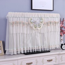 TV dust cover 2024 new light luxury LCD TV cover lace dust cover towel universal