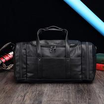 New mens fitness bag casual travel handbag trendy PU leather large capacity single shoulder crossbody travel bag for men