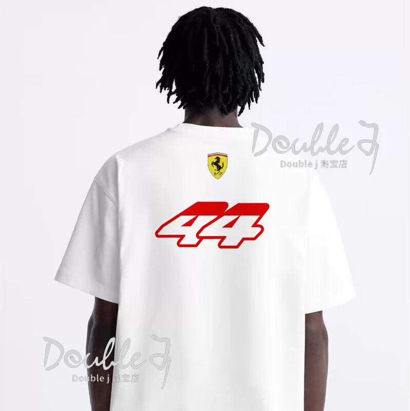 F1 Racing Ferrari T-Shirt Short Sleeve Lewis Hamilton Same Style Pure Cotton Unisex Loose Fit