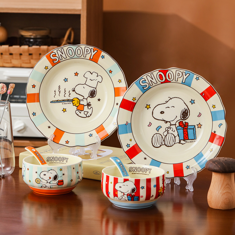 Member's Choice Snoopy Colorful Series Ceramic Three-Piece Set