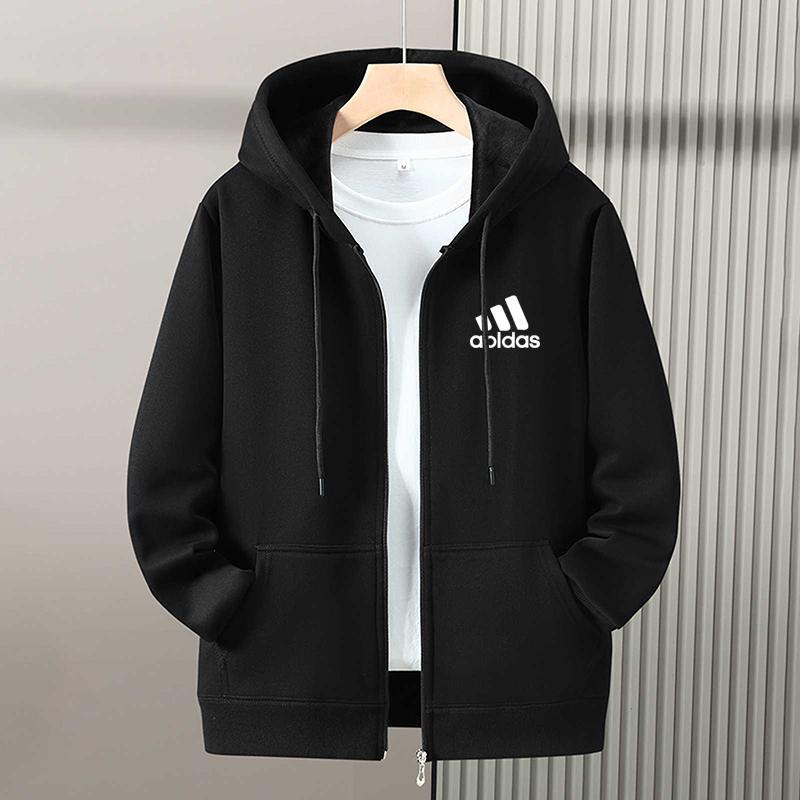 Cardigan Jacket Sweatshirt Men's Hooded Spring Clover Thickened Clothing Loose Zipper Hoodie Men's Pure Cotton Top