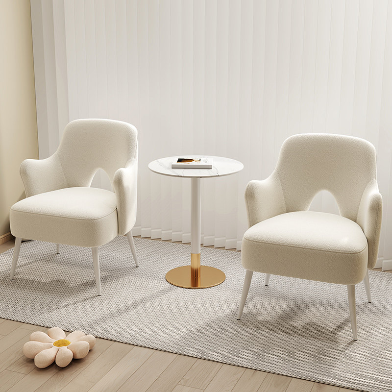 Net red cream Wind balcony Leisure area Placement table and chairs lazy people reading small tea table Three sets of one table two chair combination-Taobao