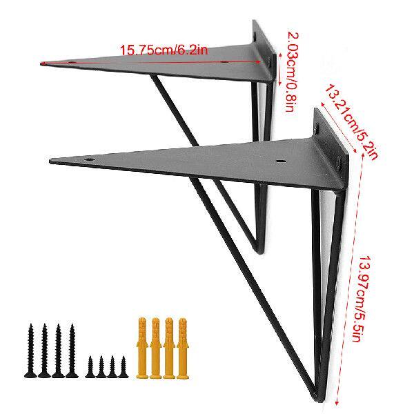 2 Pieces L-Shape Wall-Mounted Bracket Home Corner Brace-Taob