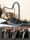 Left Side Sink 304 Stainless Steel Large Single Sink Honeycomb Embossed Kitchen Household under Counter Basin