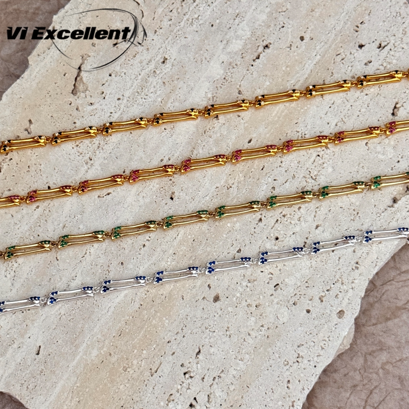 [in Stock] Purey·Wr Gold-Plated Ghost Claw Hand Bone Colorful Diamond Bracelet Unisex Jewelry Versatile