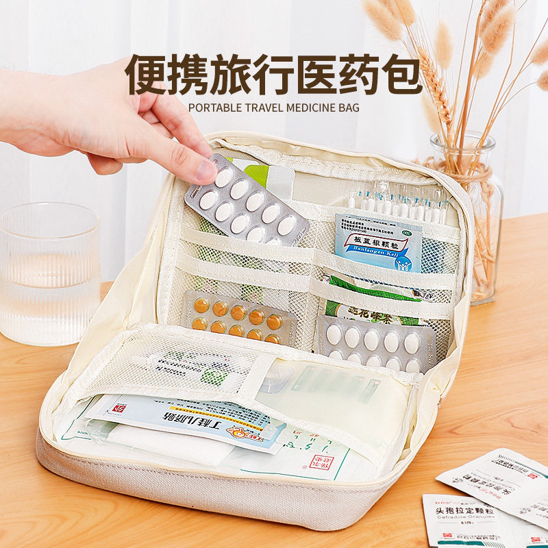British Hoinvaet Portable Medical Kit Travel Storage Small Medicine Mini First Aid Kit for Outdoor Emergency Use