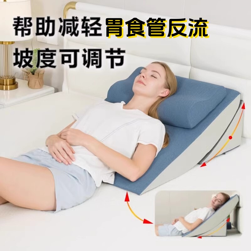 Anti-Reflux Wedge Pillow Reflux Prevention Side-Lying Mattress for Pregnant Women Inclined Wedge Triangle Cushion Anti-Reflux Wedge Pillow Reflux Prevention Side-Lying Mattress for Pregnant Women Inclined Wedge Triangle Cushion