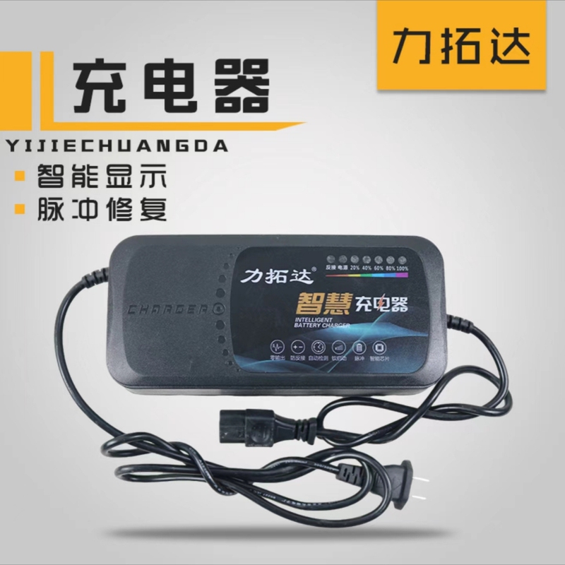 Lietuoda Electric Vehicle Charger Suitable for Two- and Three-Wheeled Vehicles, Compatible with Tianneng and Chaowei 48V, 60V, 72V Lead-Acid Batteries