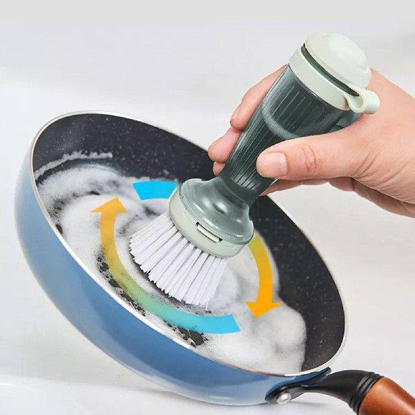 Kitchen Brush with soap Dispenser soap Dispensing Dish-Taoba