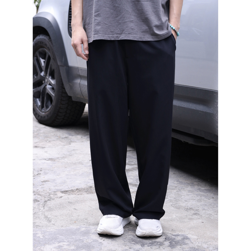 Neat Pocket 『Light Sports』 Tr Blend Anti-Wrinkle Drape Lightweight Summer Trousers Unisex