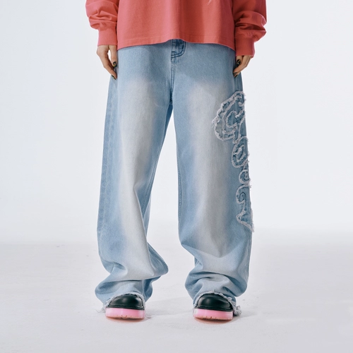 Джинсы, светлые джинсовые штаны для отдыха подходит для мужчин и женщин