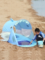 Childrens pool beach sand and water play tent shark whale single and double sunshade foldable portable playhouse at the beach