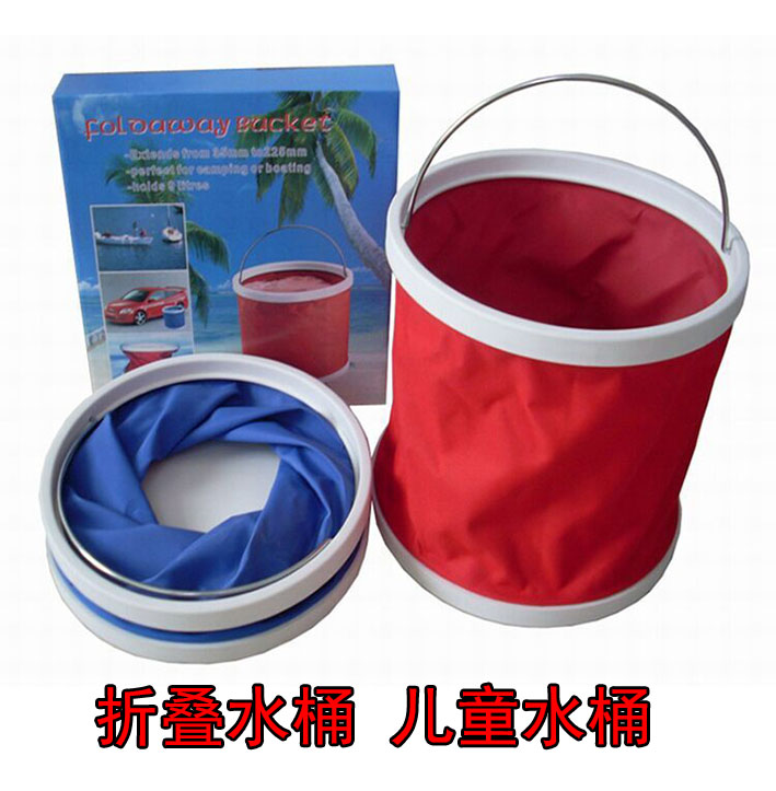 Hot sale 9L folding small bucket children fishing car wash telescopic fishing lobster tadpole bag camping outdoor use