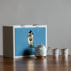Hand-painted gilt silver tea set, high-end household ceramic silver teapot, covered bowl, kung fu tea cup, Chinese style one pot and two cups