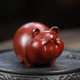 Handmade purple sand Dahongpao tea pet lucky pig zodiac lucky small ornaments tea set tea tray desktop decoration boutique can be raised