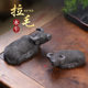 Purple sand hand-brushed buffalo zodiac cow tea pet small ornaments creative boutique can raise high-end high-end tea table tea play