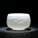 Ice jade porcelain relief Dunhuang master drinking tea cup mutton fat jade ceramic personal high-end white porcelain tea cup