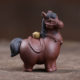Handmade purple sand tea pet pony will soon make money zodiac ornaments boutique can raise tea set tea tray desktop decoration