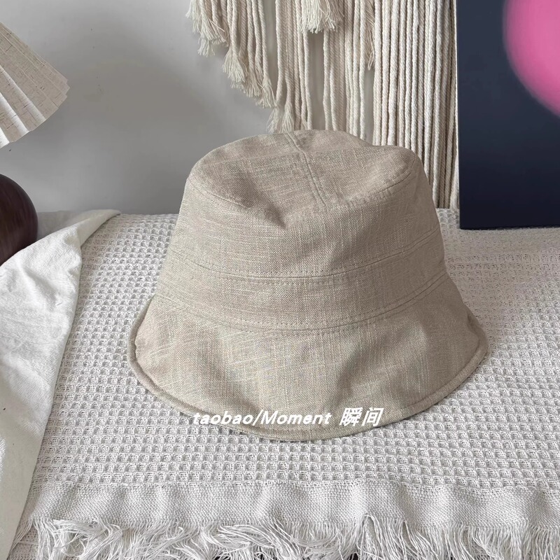Minimalist Linen Bucket Hat, Versatile, Simple, High-Quality Hat That Makes the Face Look Smaller and Is Comfortable