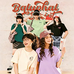 服饰卷！3件雪中.飞百分百纯棉女士短袖