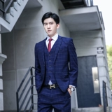 Мужской классический костюм, эластичный пиджак классического кроя для отдыха