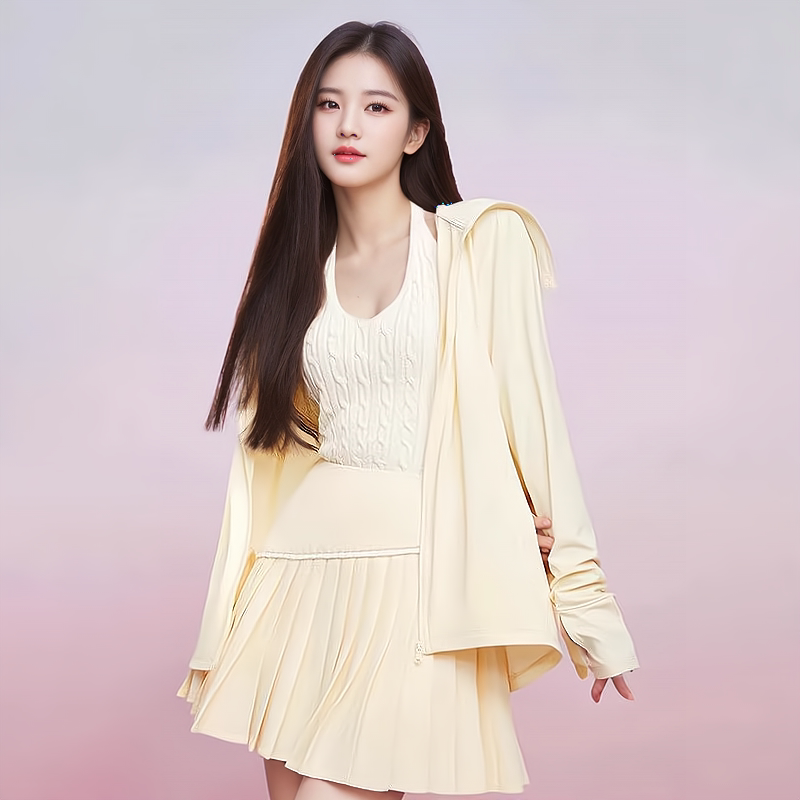 Official Mijuqi Flagship Store Ice Silk Sun Protection Clothing for Women 2025 New Anti-Uv Tangerine Breathable Sun Protection Jacket
