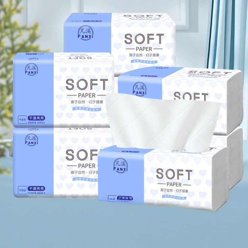 Dry and Wet Dual-Use Household Facial Tissue, Kitchen Napkins, Dry and Wet Dual-Use Sanitary Paper Towels, Water-Resistant Hand Wipes, Toilet Paper