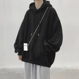 Мужская демисезонная утепленная толстовка с капюшоном, оверсайз, увеличенная толщина