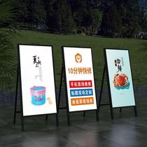 LED light box billboard local push night market brand floor stand poster stand catering recruitment luminous billboard