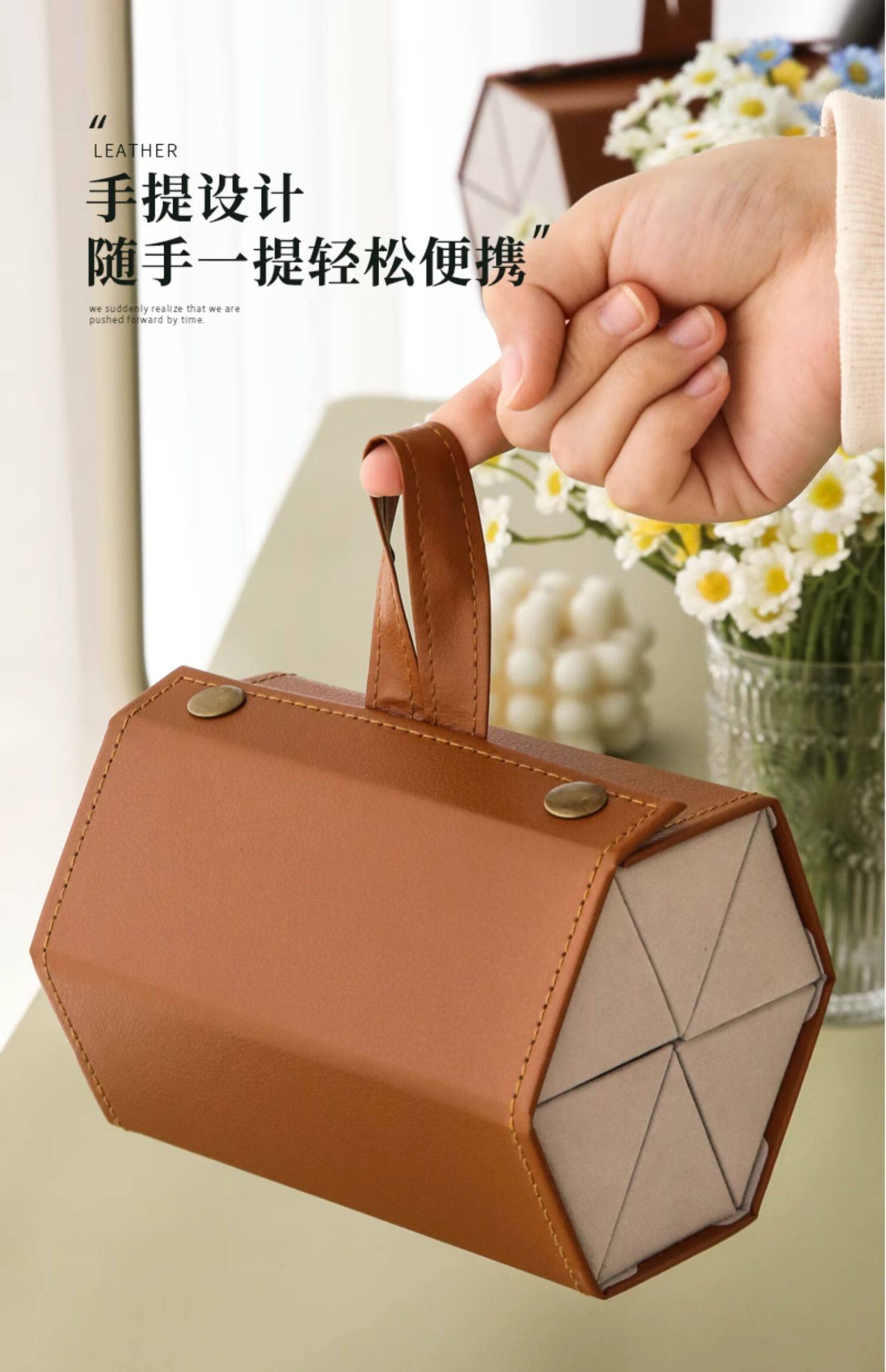 Ящики для хранения очков 太阳眼镜收纳盒可携式眼镜太阳眼镜包多格折叠眼睛挂袋女放置物架学生桌面