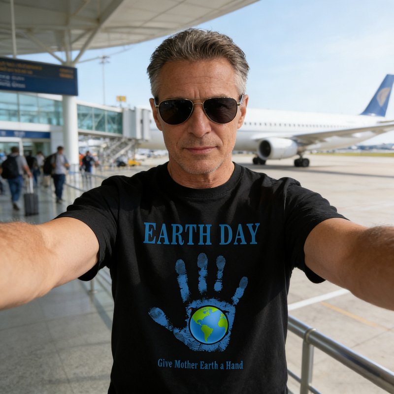 Protect the Environment, Green Transportation, Low-Carbon World, Earth Day, Family Activities, Performances, Children's and Adult Short-Sleeved T-Shirts