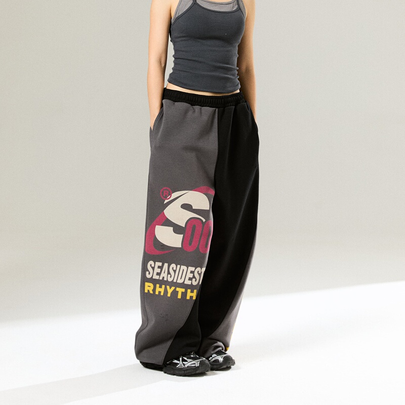 Seasidestar Street Dance Trendy Brand American-Style Patchwork Color-Blocking Casual Sports Pants Jazz Dance Pants Dance Sweatpants Seasidestar Street Dance Trendy Brand American-Style Patchwork Color-Blocking Casual Sports Pants Jazz Dance Pants Dance Sweatpants