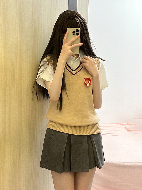Nishikawa Beyond Cannon Sister Misato Aizawa Cosplay Costume Sweater Vest Knitwear Women's Jk Uniform Set Skirt
